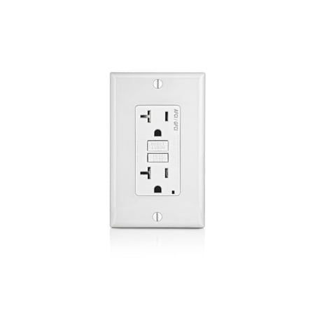 Leviton ELECTRICAL RECEPTACLES WH 2-FUNCTION AFCI ST GFCI REC 20A-125V AGTR2-W